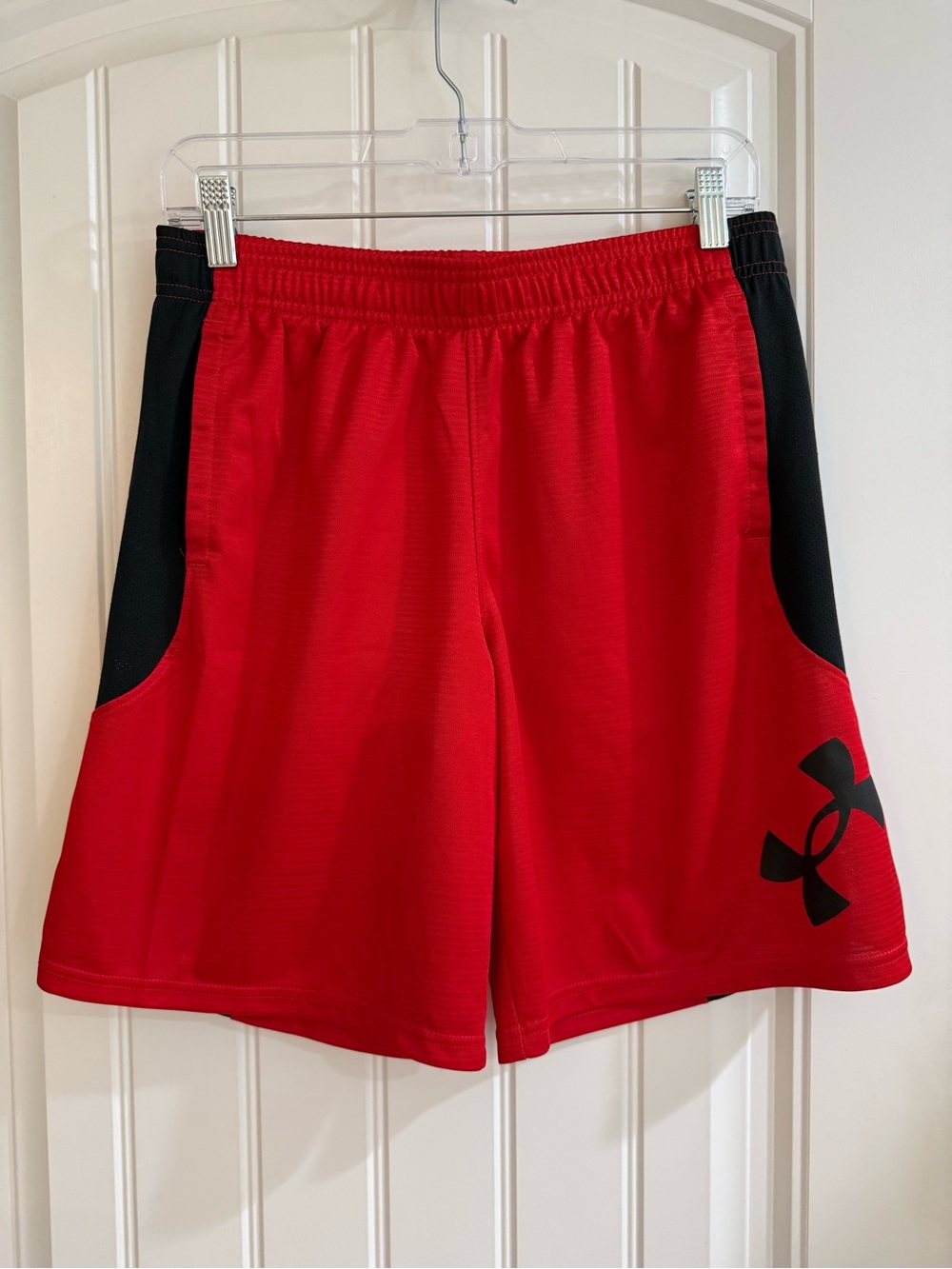 Under Armour Boys Red Athletic Shorts